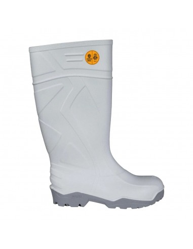 Bota V-Flex 943 Pcv Blanca Con P/Acero