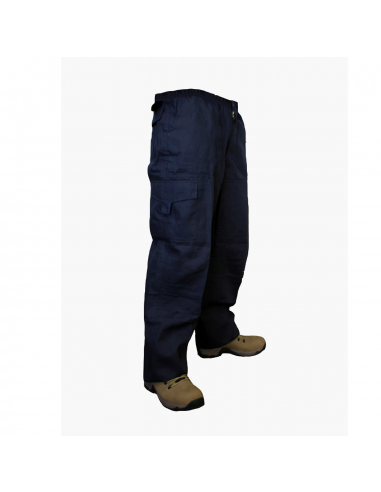 Pantalón Cargo Poplin Azul Marino