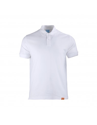 Polera Pique Hombre M/Corta Blanca