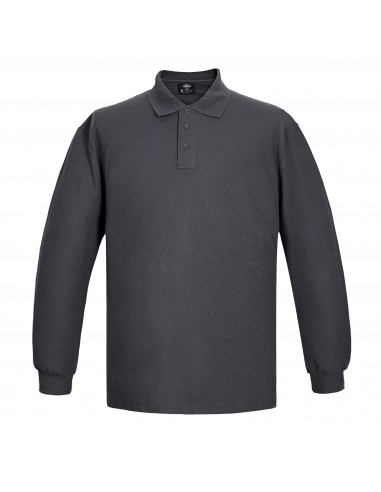 Polera Pique Hombre M/Larga Negro