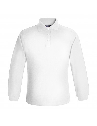 Polera Pique Mujer M/Larga Blanca